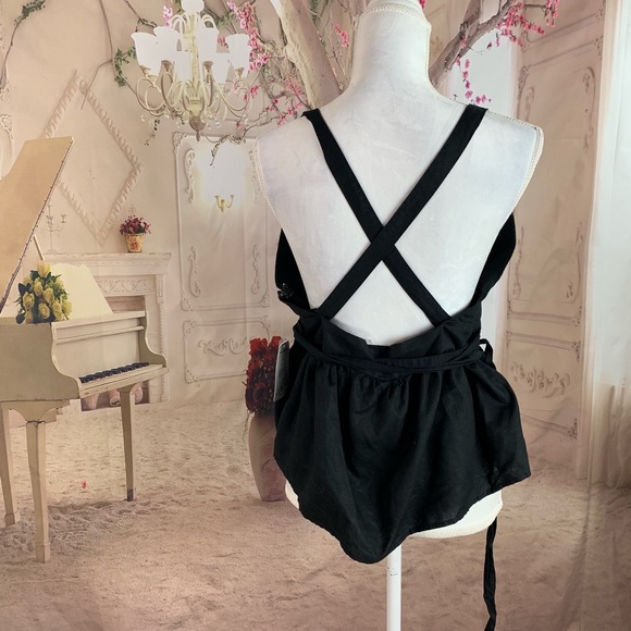 Free People Black Cotton Strappy Top - Picture 5 of 8